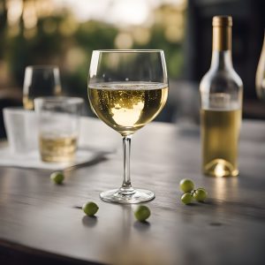 Botella de vino blanco selección